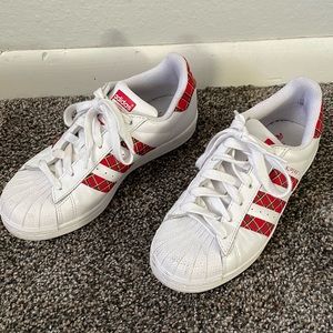 Plaid on of a kind adidas